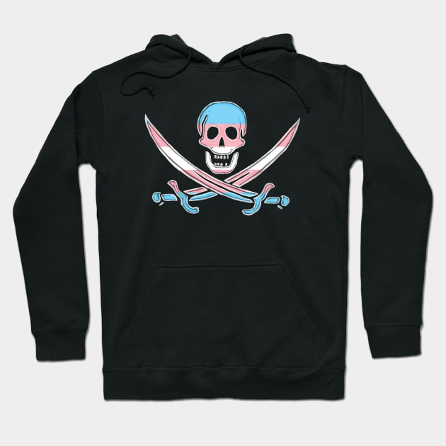 Trans Pirate Pride Hoodie by BeSmartFightDirty